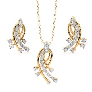 Scott Round Diamond Pendant Set